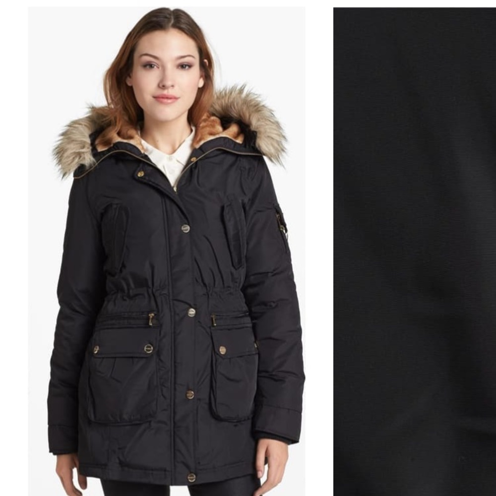 New Plus Size Bebe Faux Fur Trim Parka